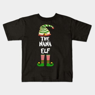 Nana Elf Family Matching Group Christmas Kids T-Shirt